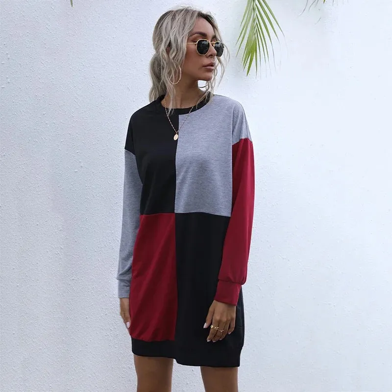 100% COTTON SWEATSHIRT WOMEN DRESSES
