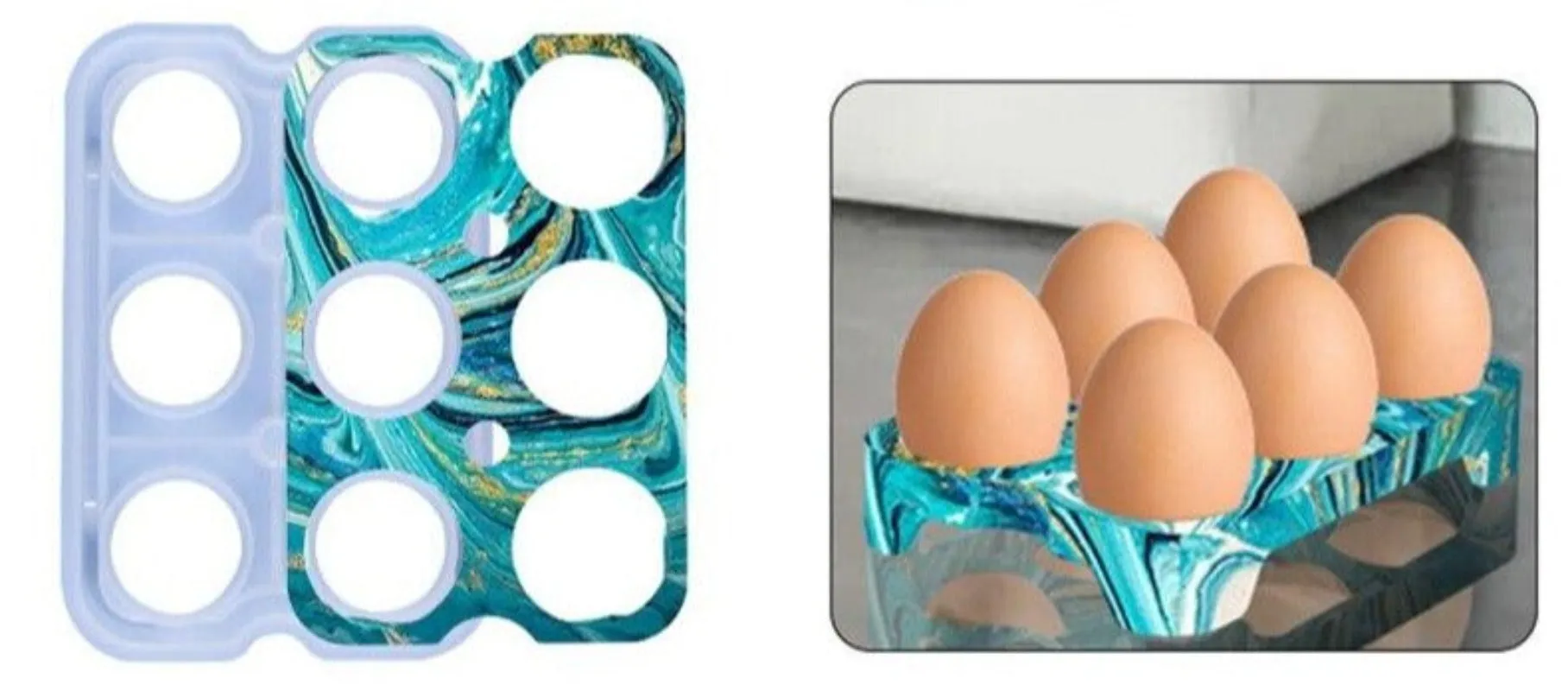 1PC Egg Tray Holder Silicone Resin Mold