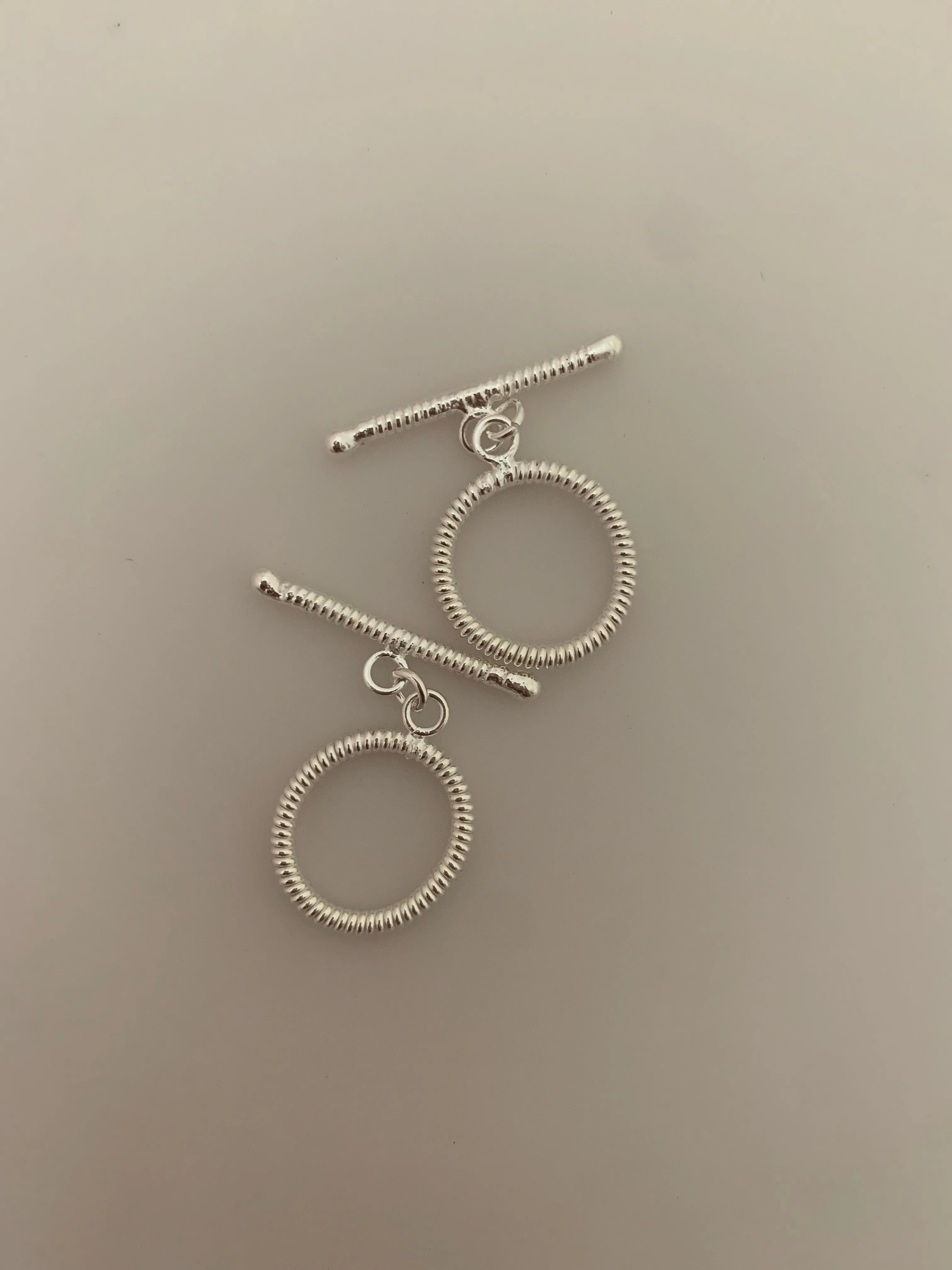 2 Pcs of Sterling Silver toggle /Clasps  Size:18mm | T1SS