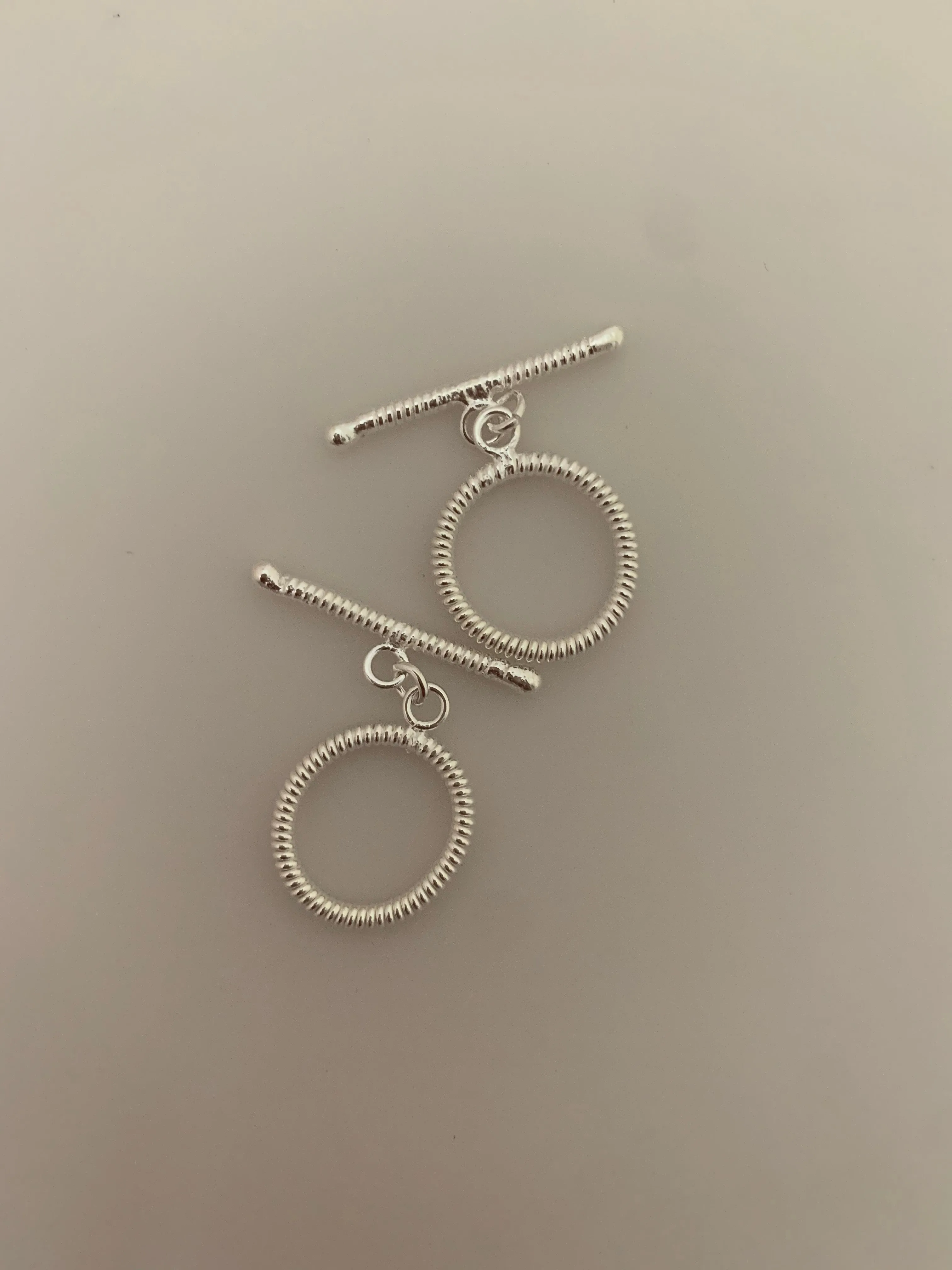 2 Pcs of Sterling Silver toggle /Clasps  Size:18mm | T1SS