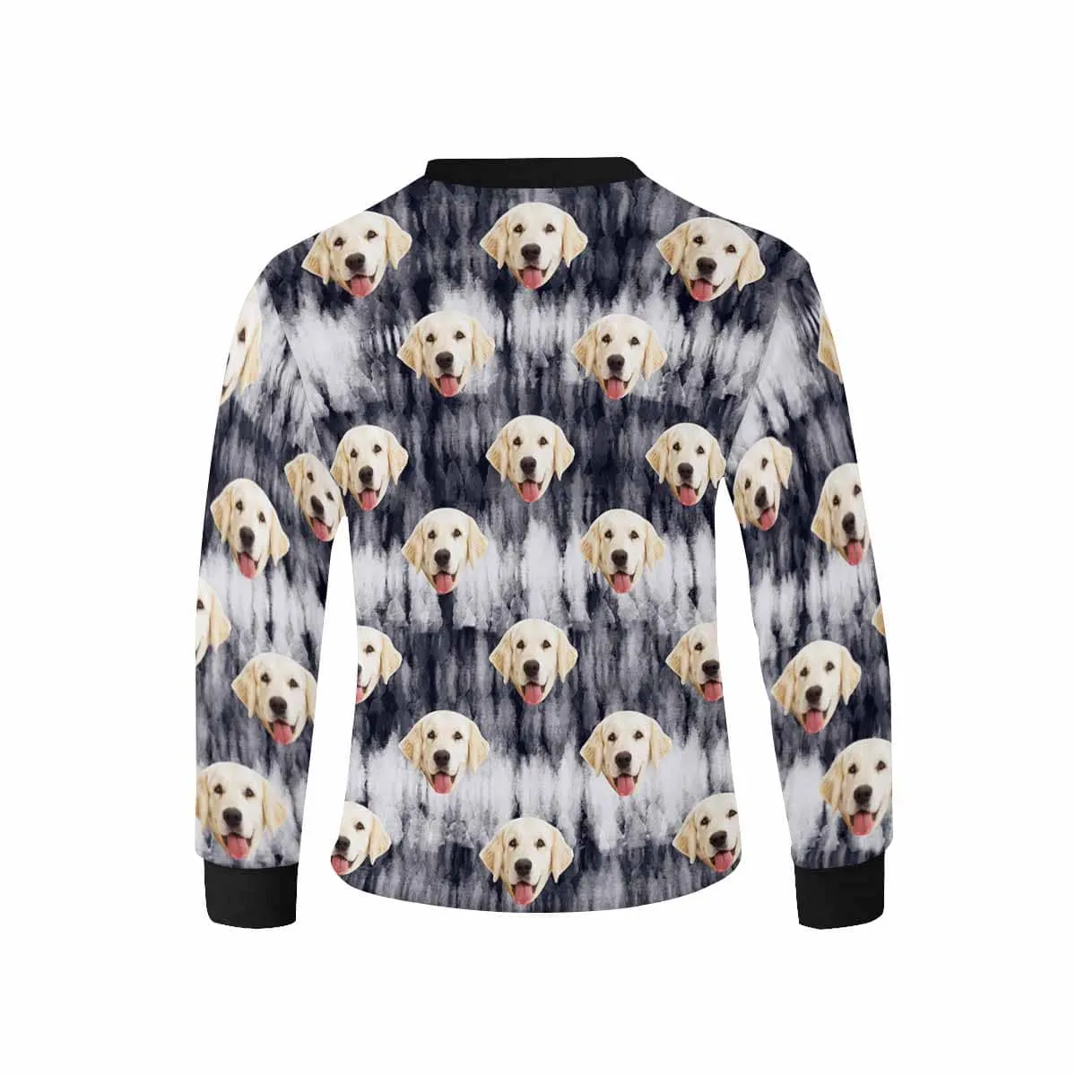 #7-16Y Custom Face Unique Kids' Rib Cuff Long Sleeve T-shirt