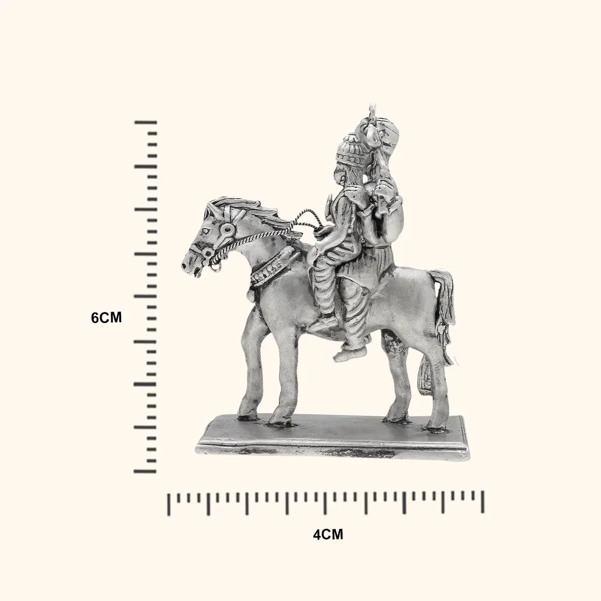925 Antique Silver Matte Khandoba Idol