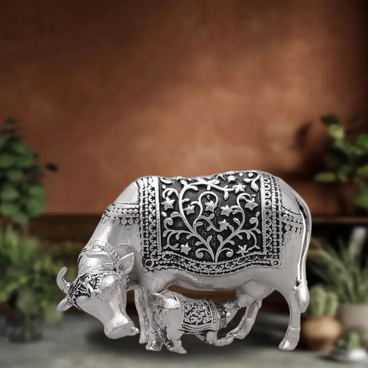 925 Silver Antique Cow & Calf Small Size