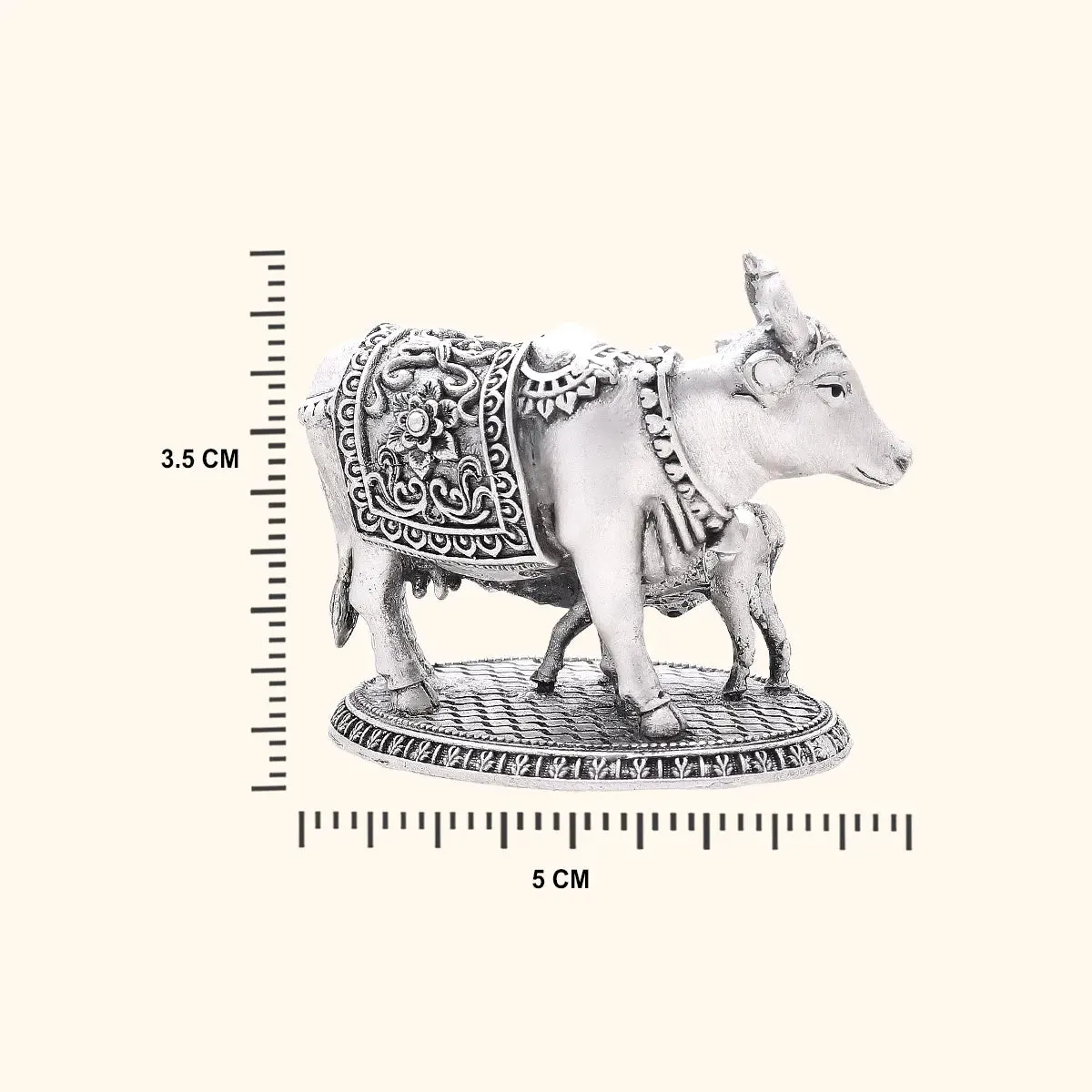 925 Silver Antique Cow & Calf