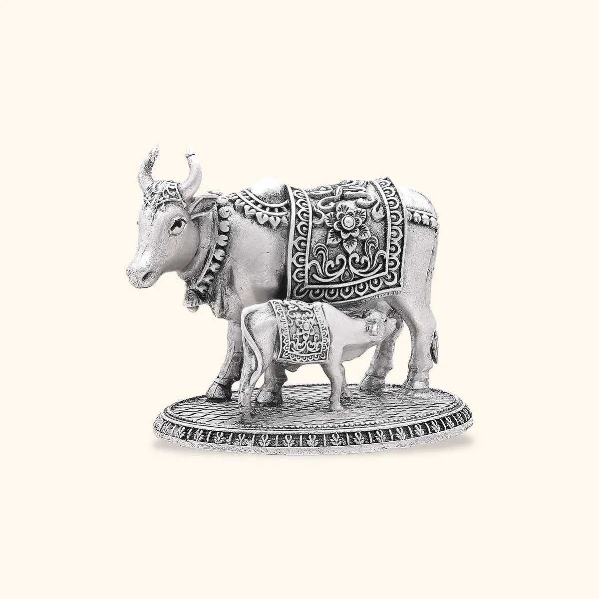 925 Silver Antique Cow & Calf