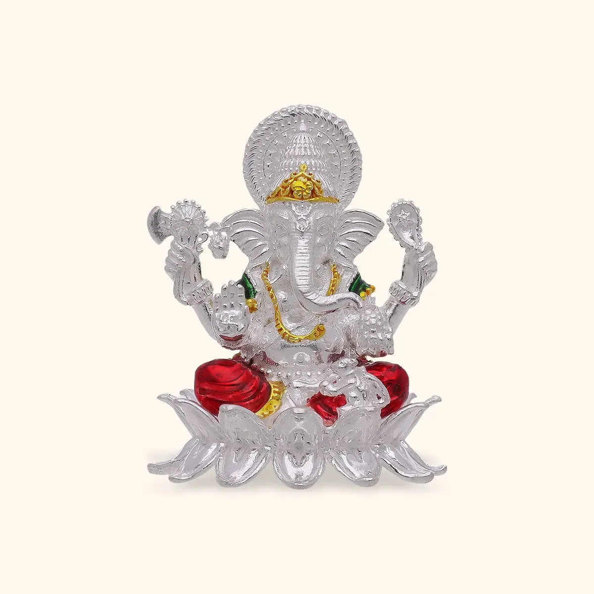 925 Silver Lord Kamal Ganesh Ji Idol
