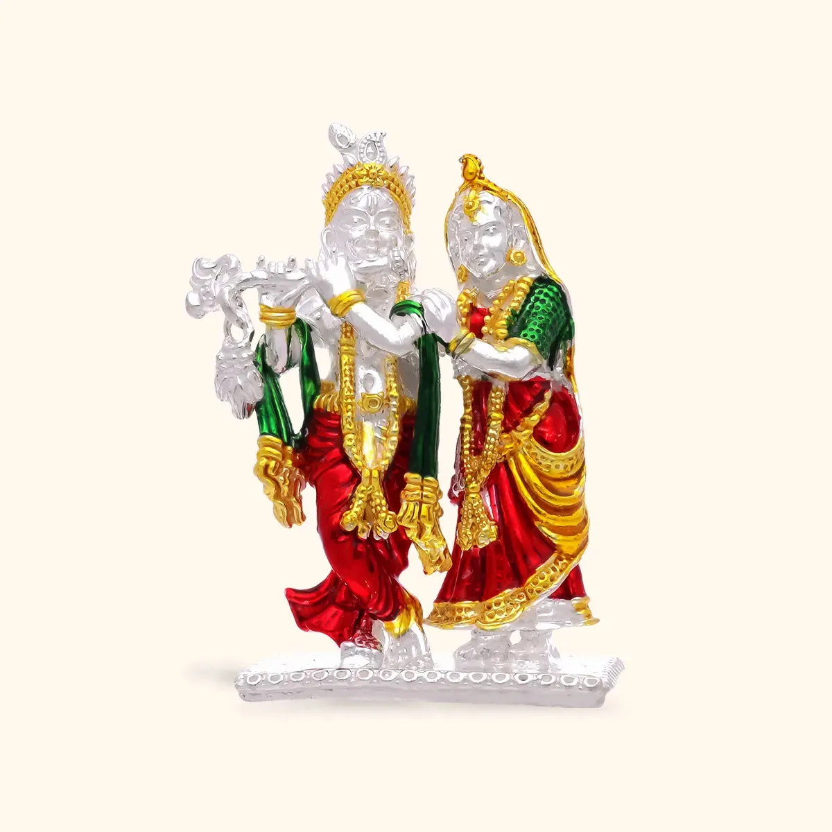 925 Silver Radha Krishna Colourful