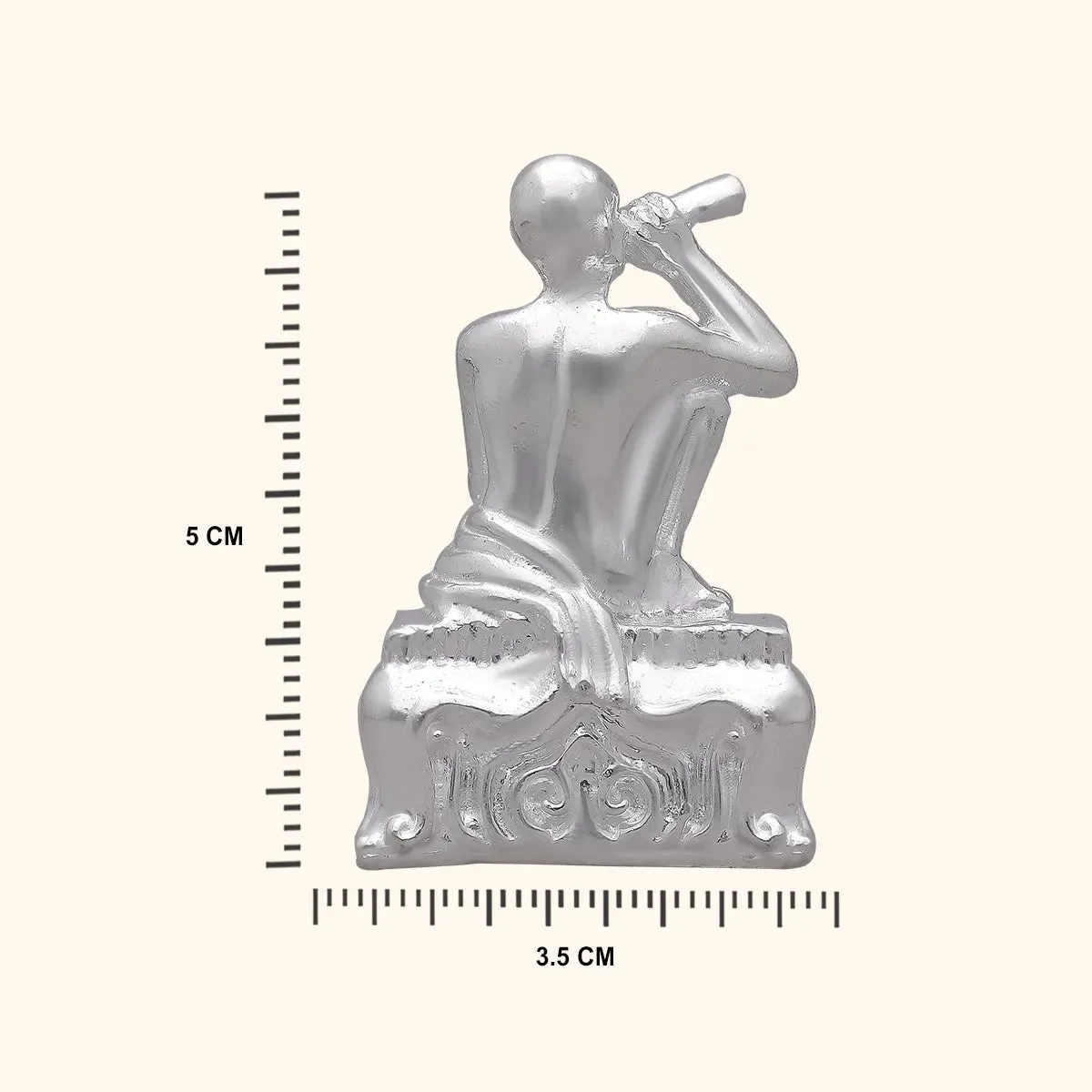 925 Silver Solid Gajanan Maharaj Idol Medium Size