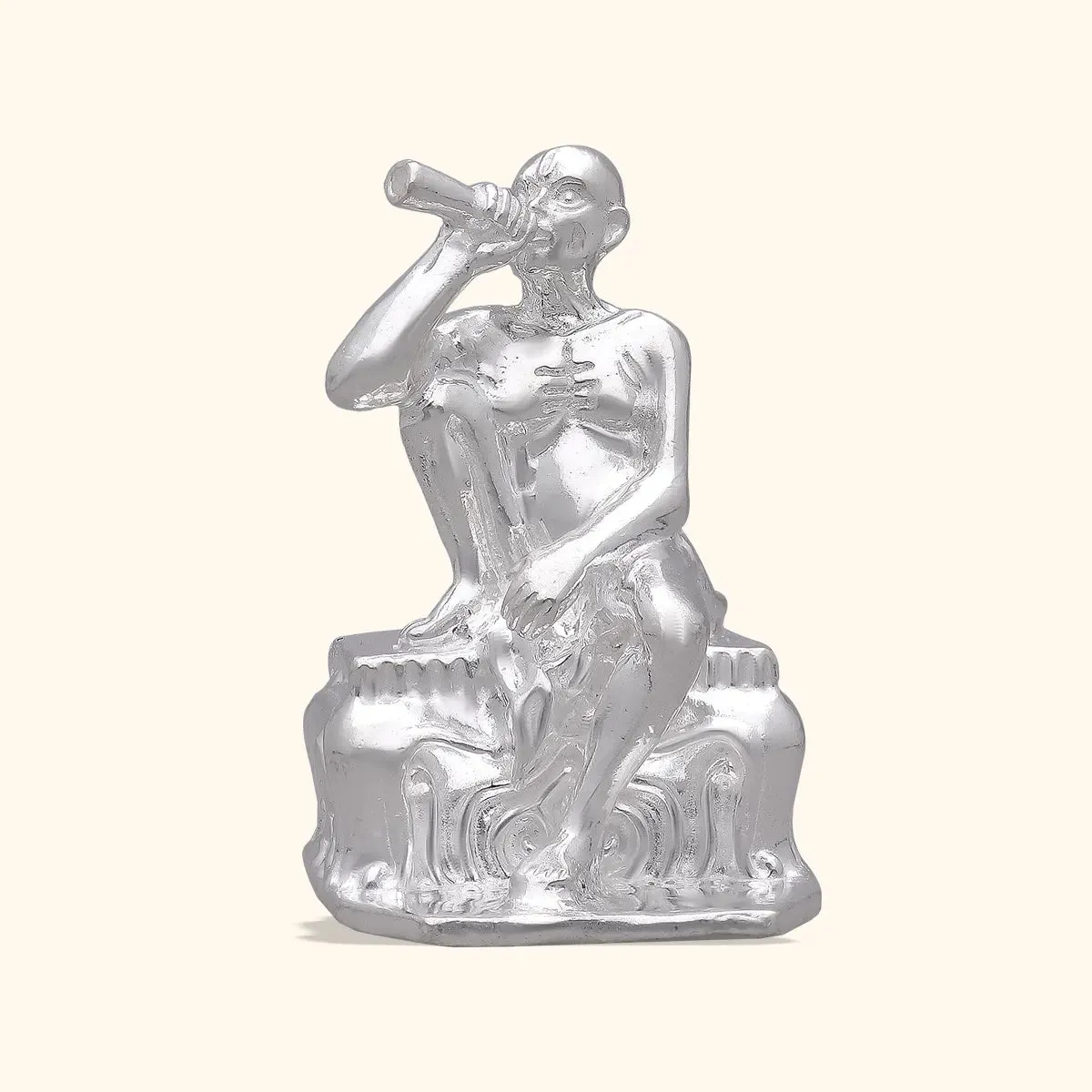 925 Silver Solid Gajanan Maharaj Idol Medium Size