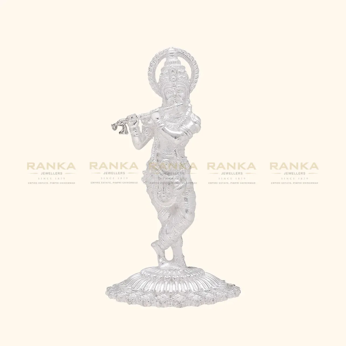 925 Silver Solid Standing Shri Krishna Idol