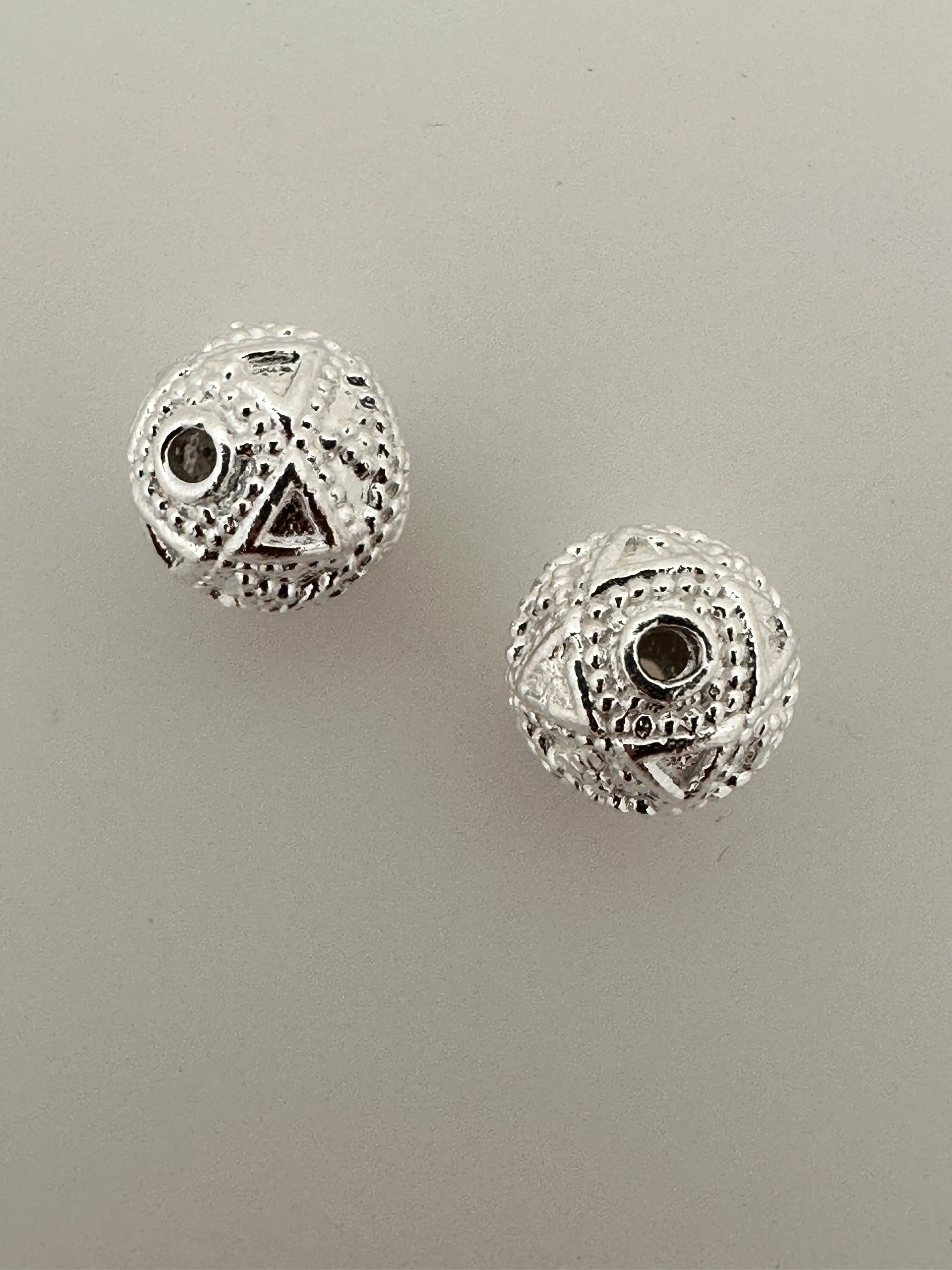 925 Sterling Silver Beads | Round Beads | 2Pcs. Per Pack | Silver Bead | Sizes: 10mm. #B35SS