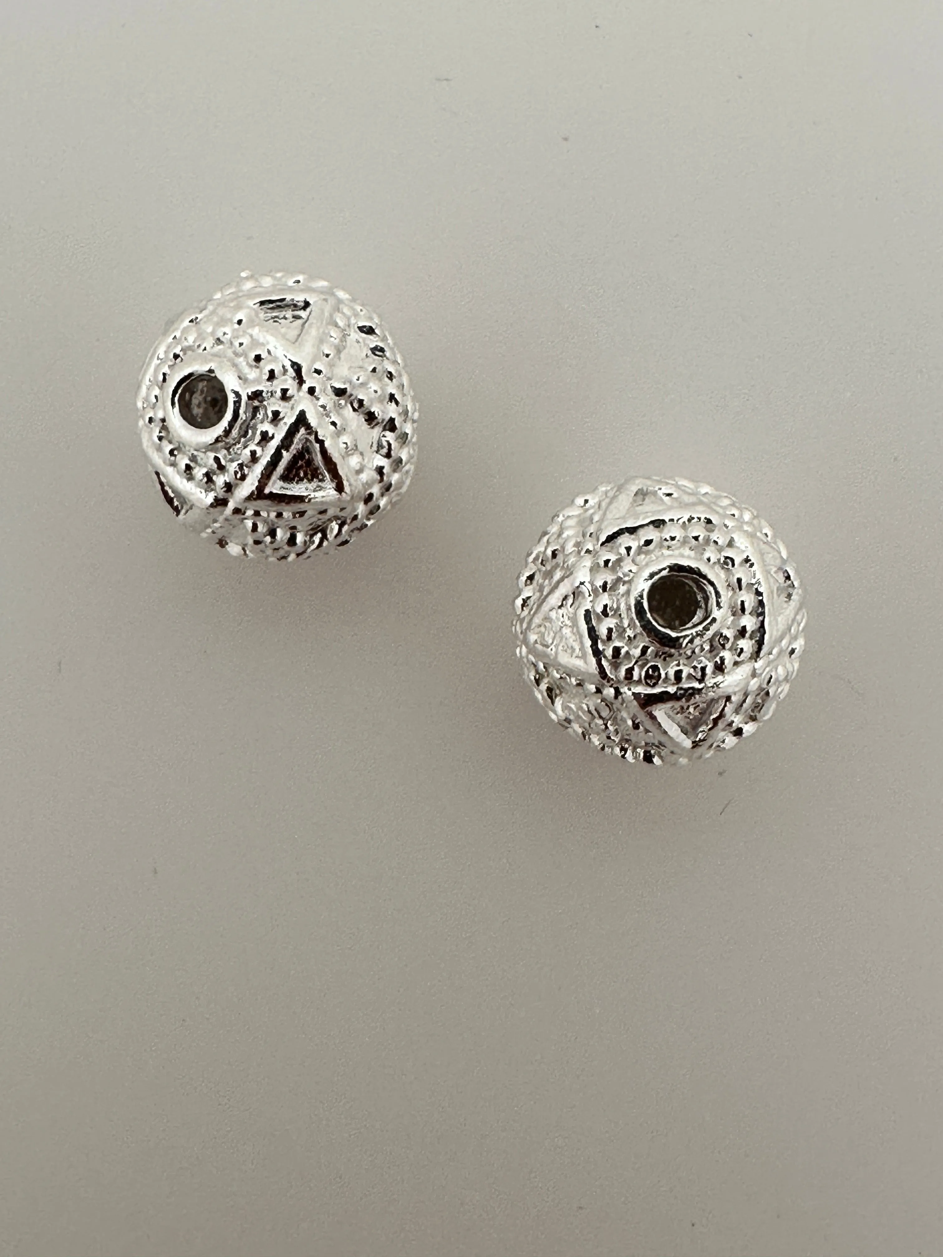 925 Sterling Silver Beads | Round Beads | 2Pcs. Per Pack | Silver Bead | Sizes: 10mm. #B35SS