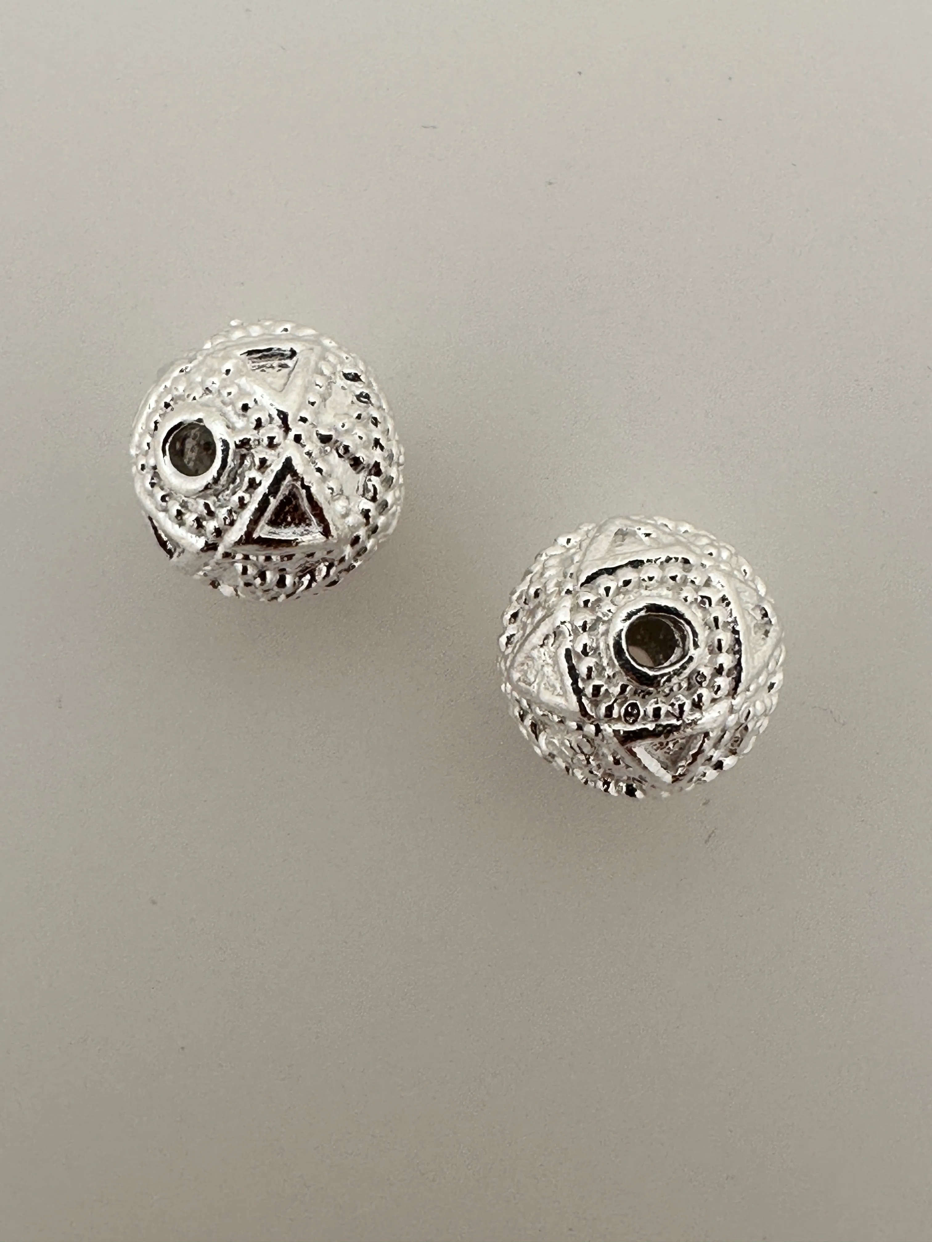 925 Sterling Silver Beads | Round Beads | 2Pcs. Per Pack | Silver Bead | Sizes: 10mm. #B35SS