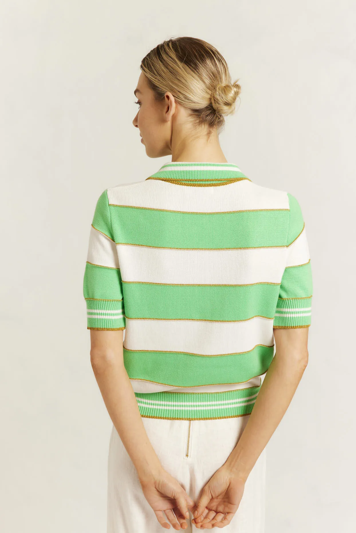 Amalfi Polo Top in Meadow