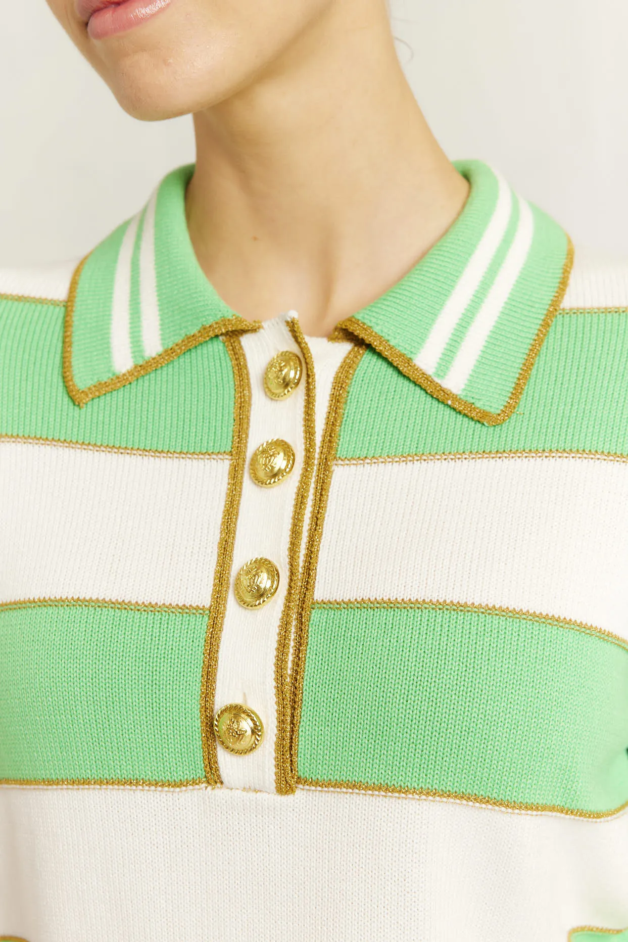 Amalfi Polo Top in Meadow