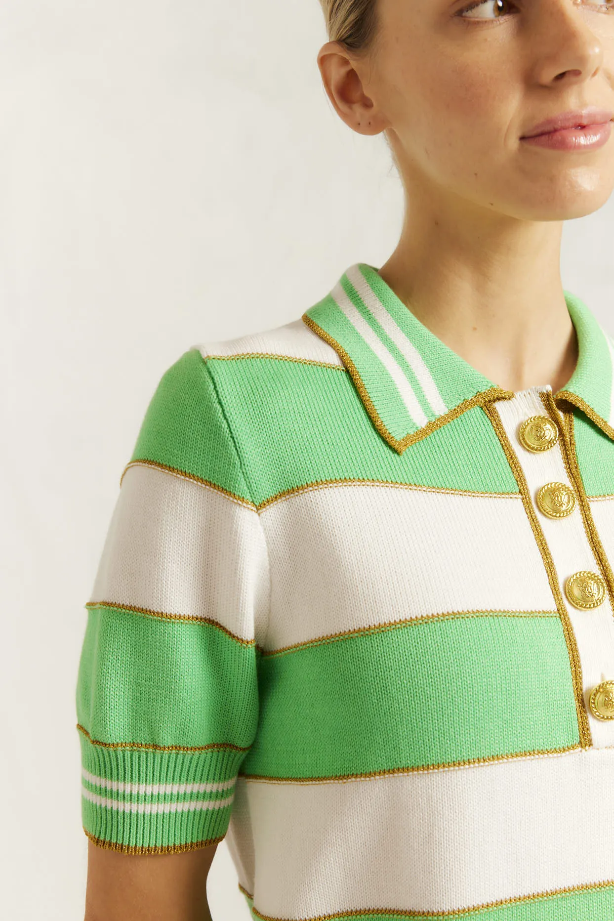 Amalfi Polo Top in Meadow
