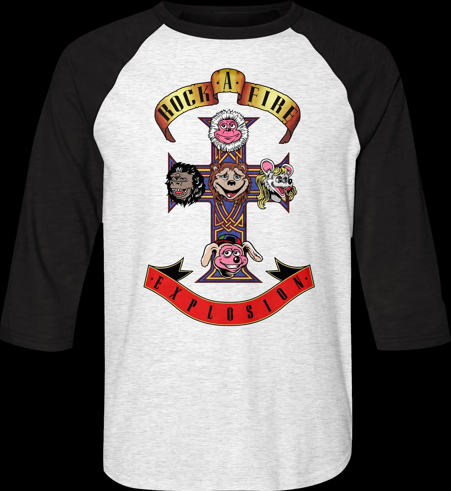 Appetite Rock-afire Explosion Raglan Baseball Shirt