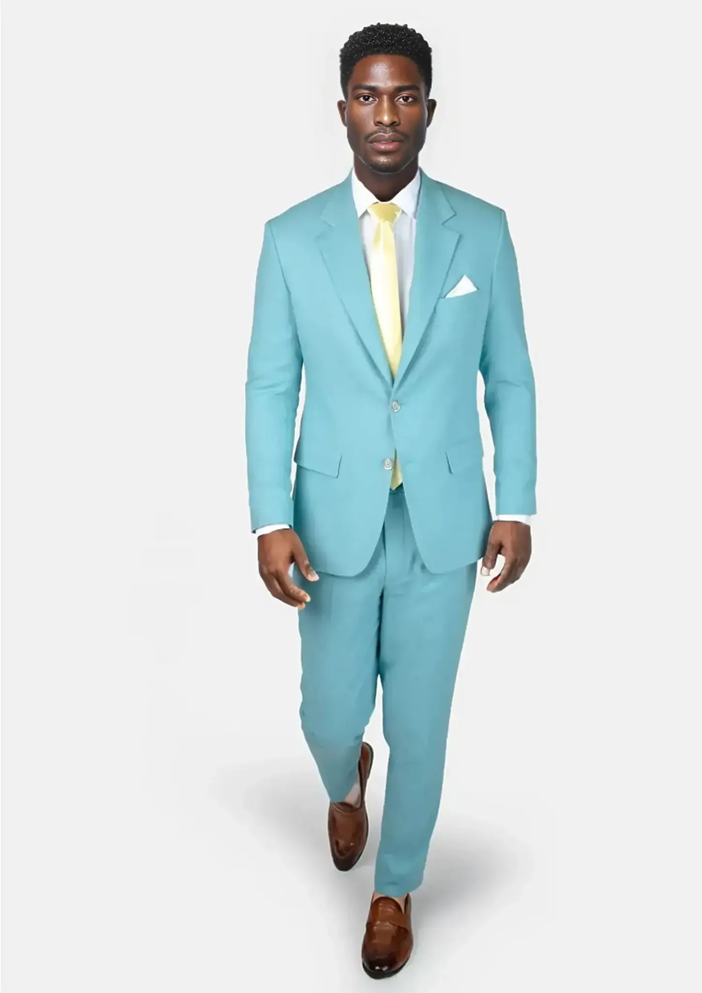 Astor Capri Blue Linen Blend Suit