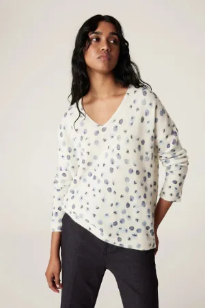 Cable Luna V Neck Jumper - Luna Spot