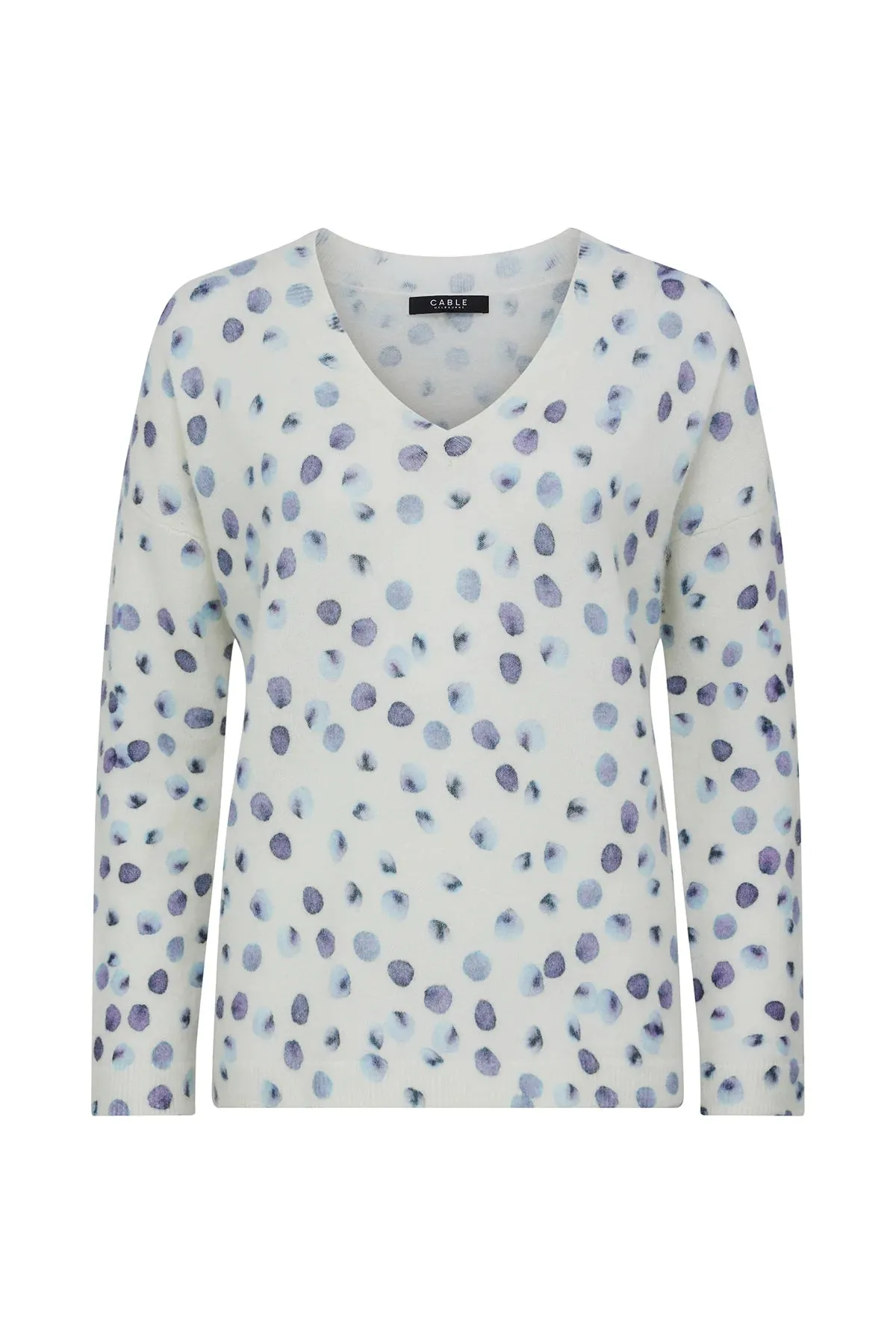 Cable Luna V Neck Jumper - Luna Spot