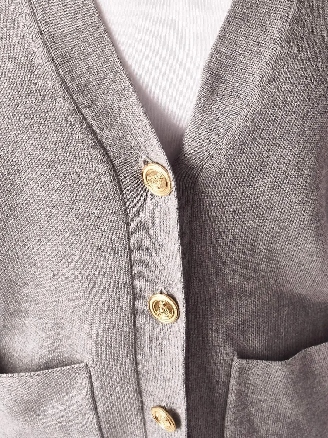 Cardigan i Uld Blanding