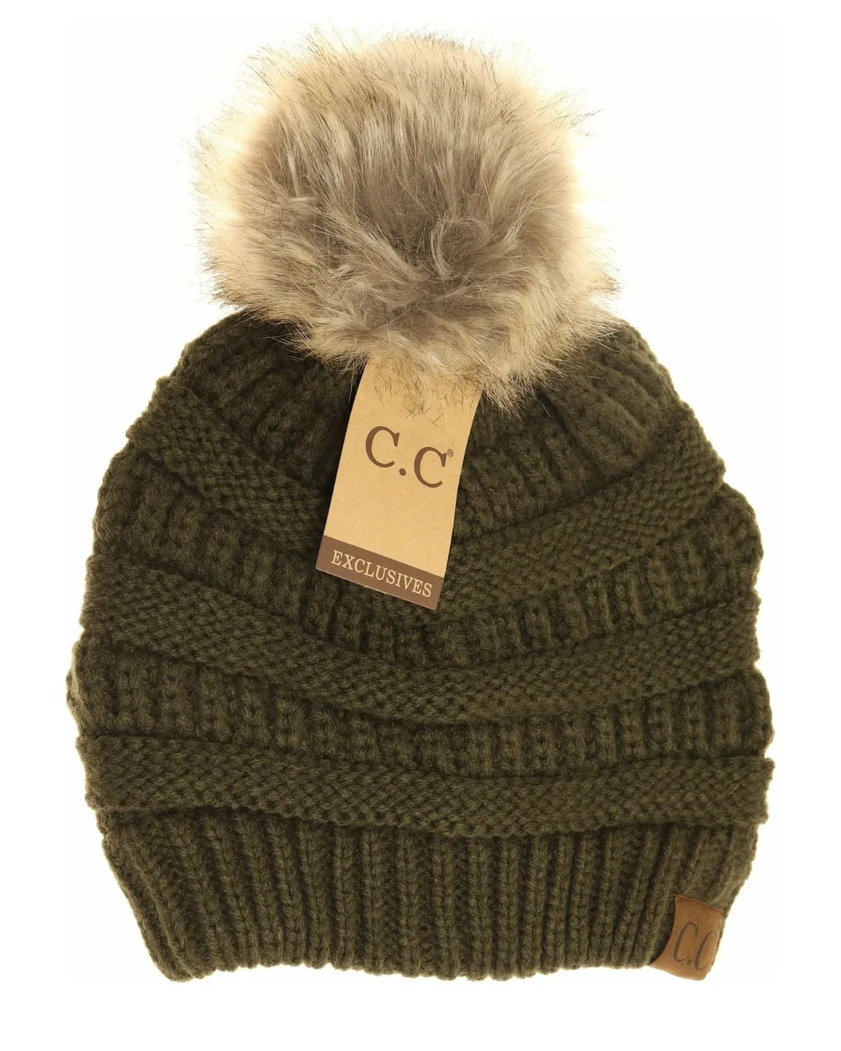 C.C. Classic Beanie with Pom Pomo (More colors available) - Hat-43