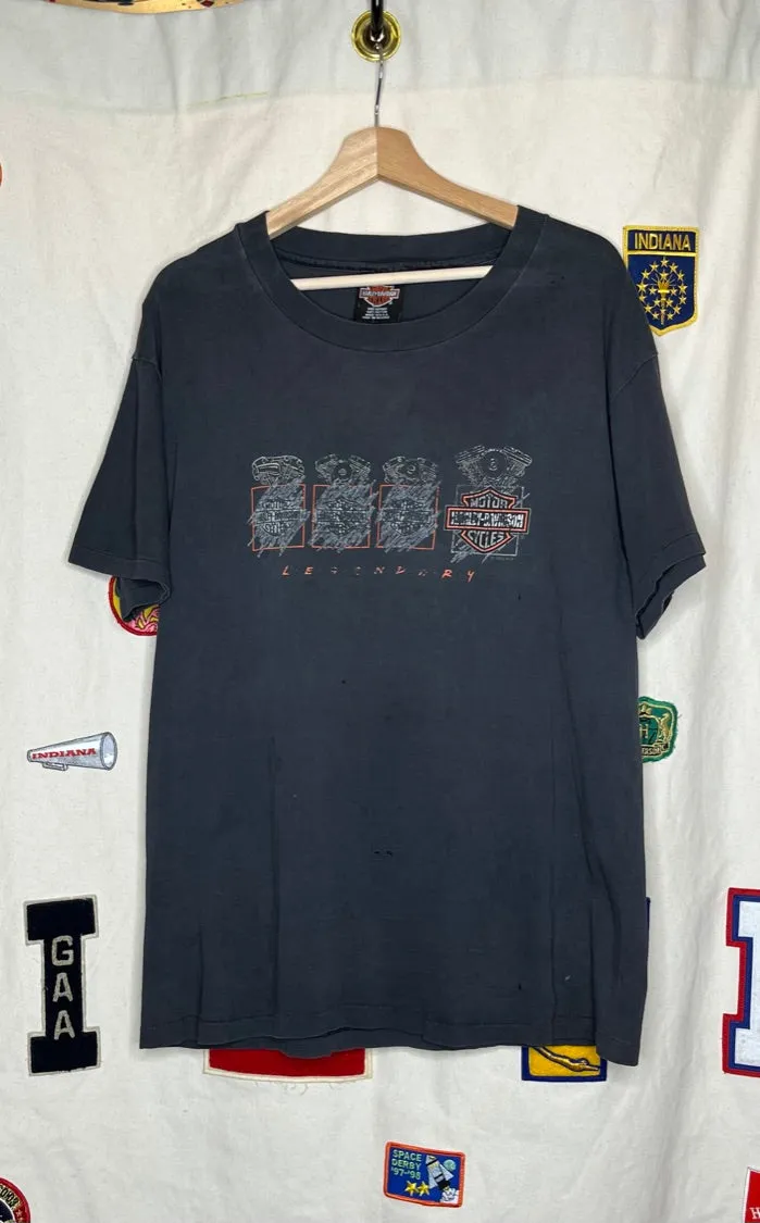 Cleveland Ohio Harley-Davidson Thrashed T-Shirt: L