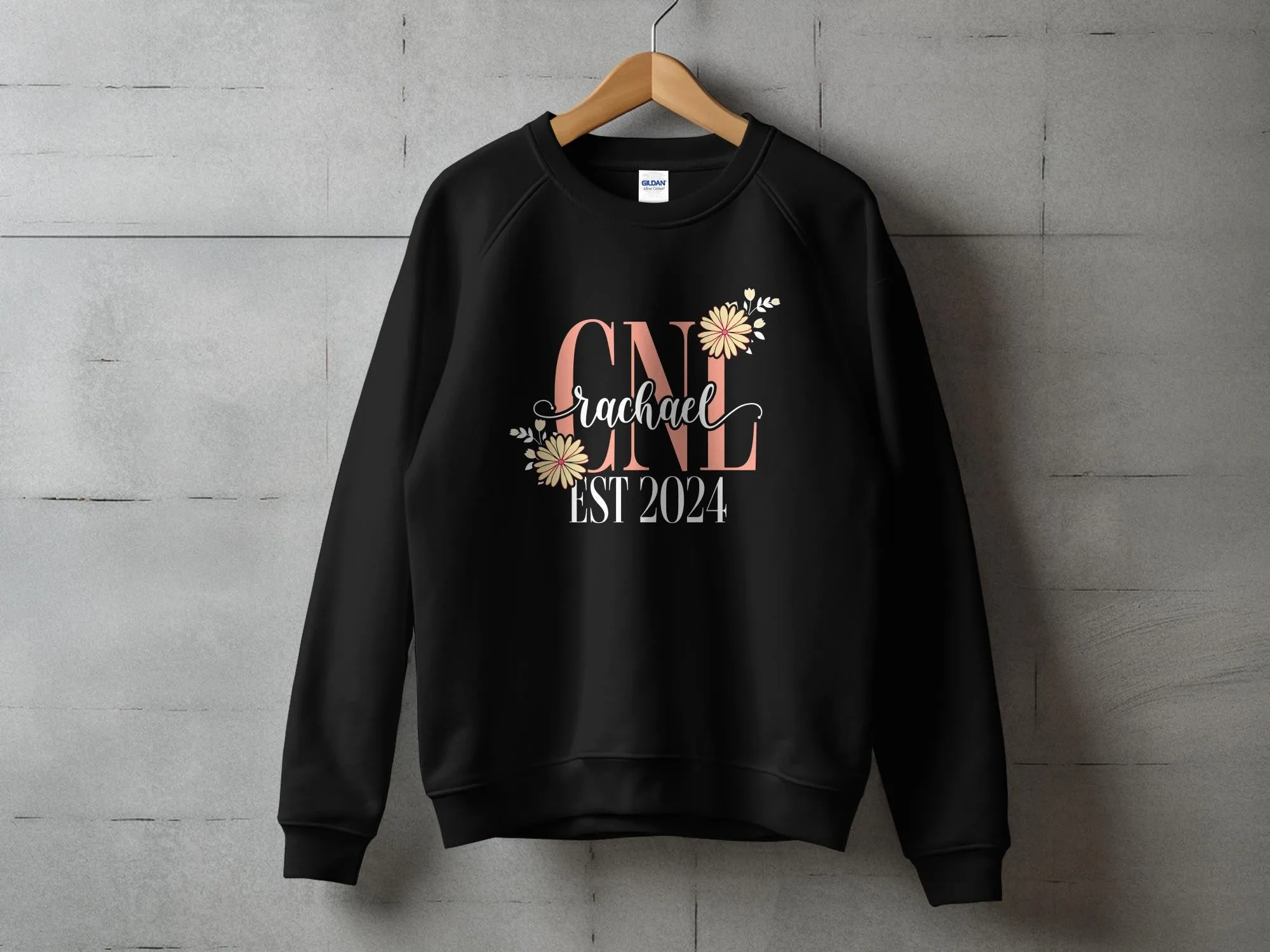 CNL Rachael EST 2024 Custom Personalized T-Shirt, Flower Decorated Design, Perfect Gift for New Graduate, Unique Keepsake