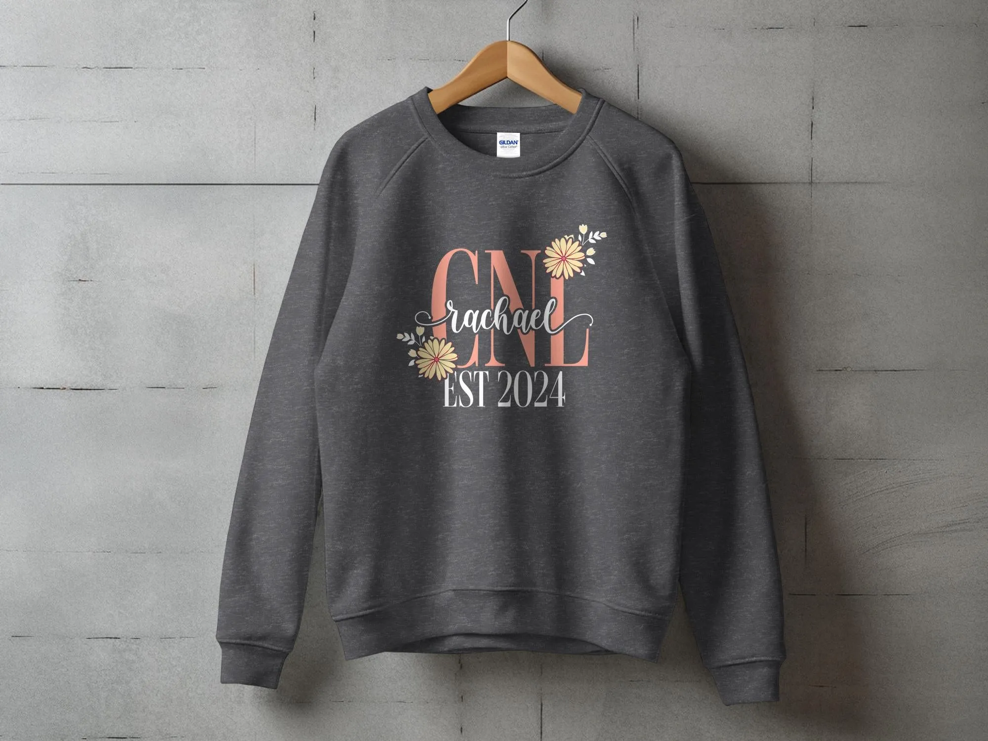 CNL Rachael EST 2024 Custom Personalized T-Shirt, Flower Decorated Design, Perfect Gift for New Graduate, Unique Keepsake