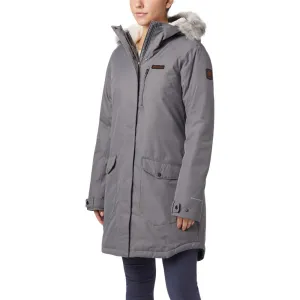 Columbia Suttle Mountain Long Insulated Jacket for Ladies - City Grey/Chalk Sherpa - XXL
