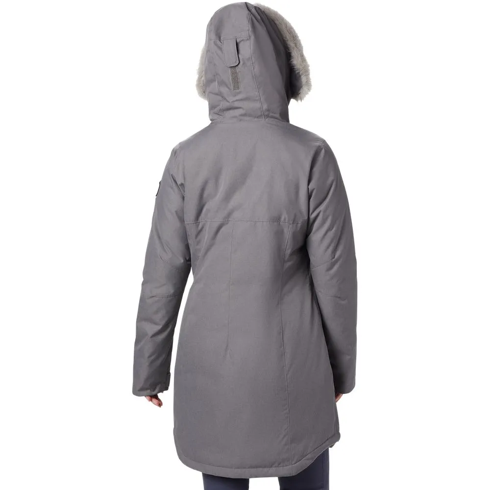Columbia Suttle Mountain Long Insulated Jacket for Ladies - City Grey/Chalk Sherpa - XXL