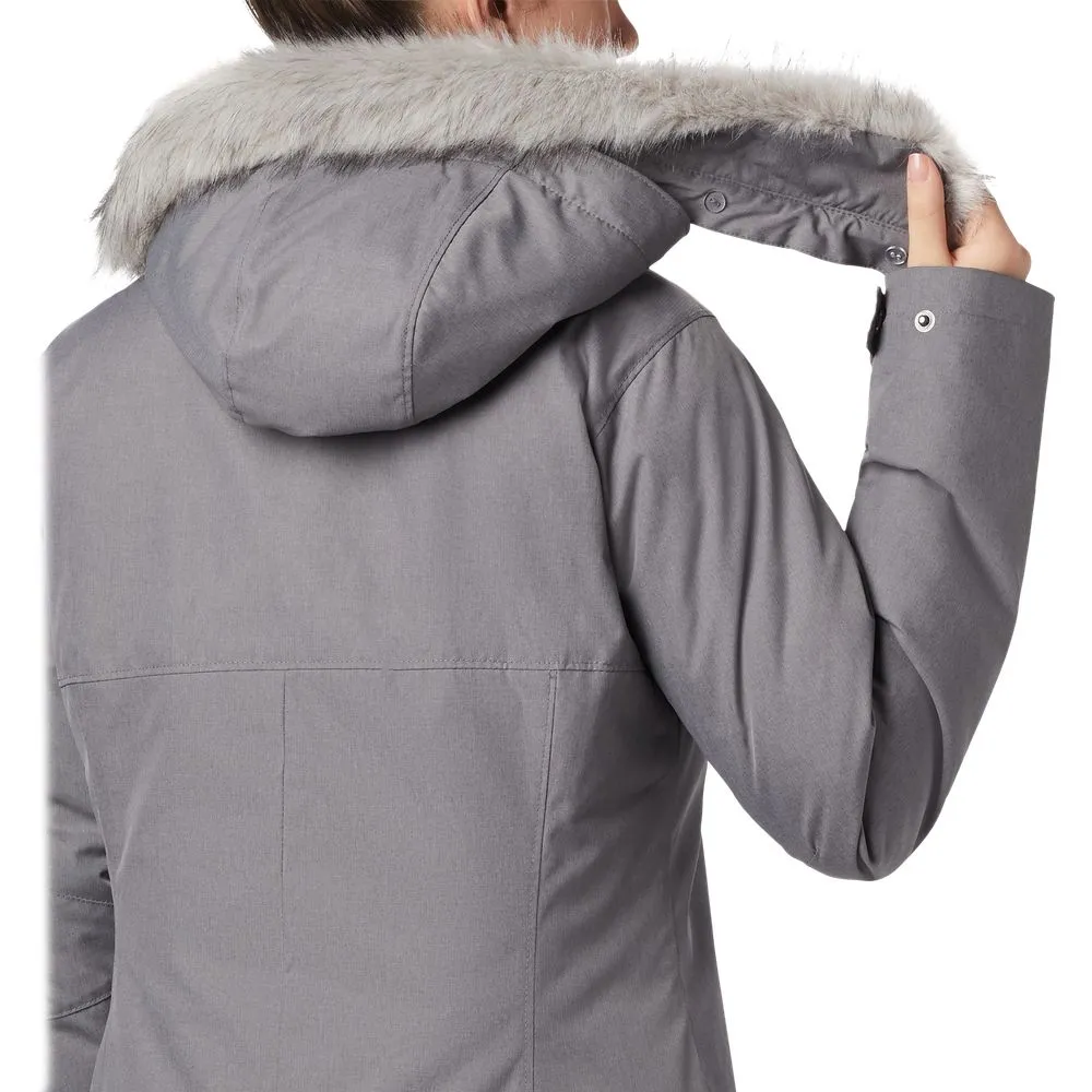 Columbia Suttle Mountain Long Insulated Jacket for Ladies - City Grey/Chalk Sherpa - XXL