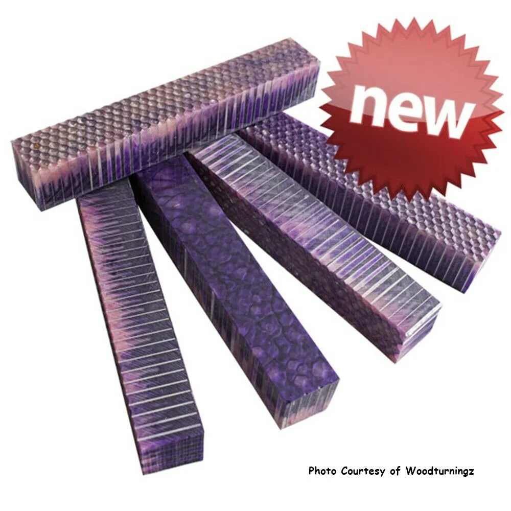 Combz Pen Blank #04 - Purple & Pink 3/4" sq x 5"