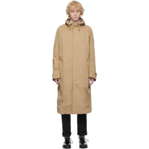 Comme des Garcons Homme Beige Cotton Twill Coat