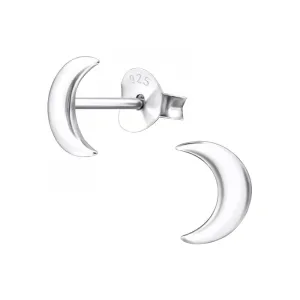 Crescent Moon Stud Earrings
