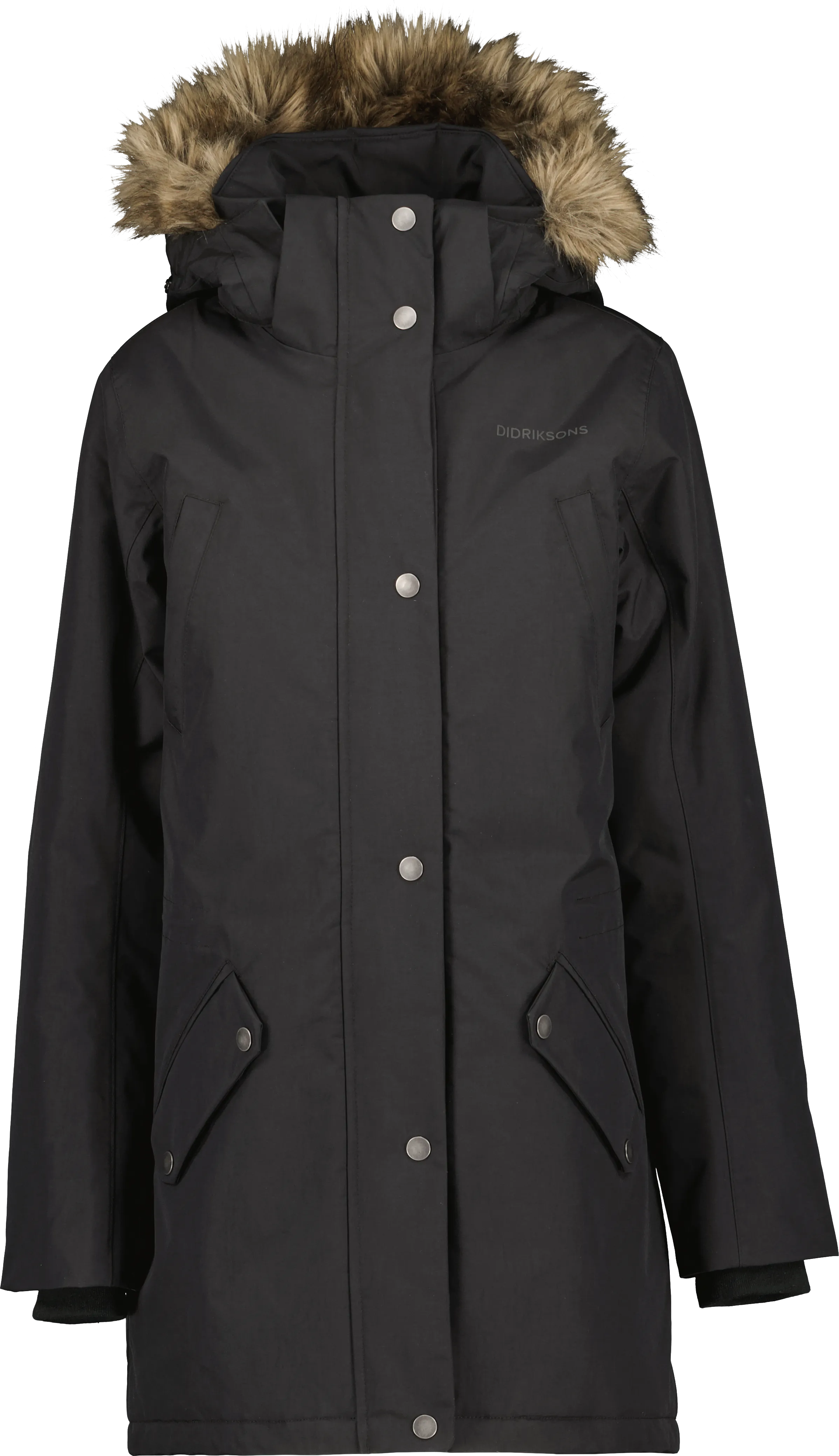 Didriksons Girl&#x27;s Arina Parka Black | Buy Didriksons Girl&#x27;s Arina Parka Black here | Outnorth