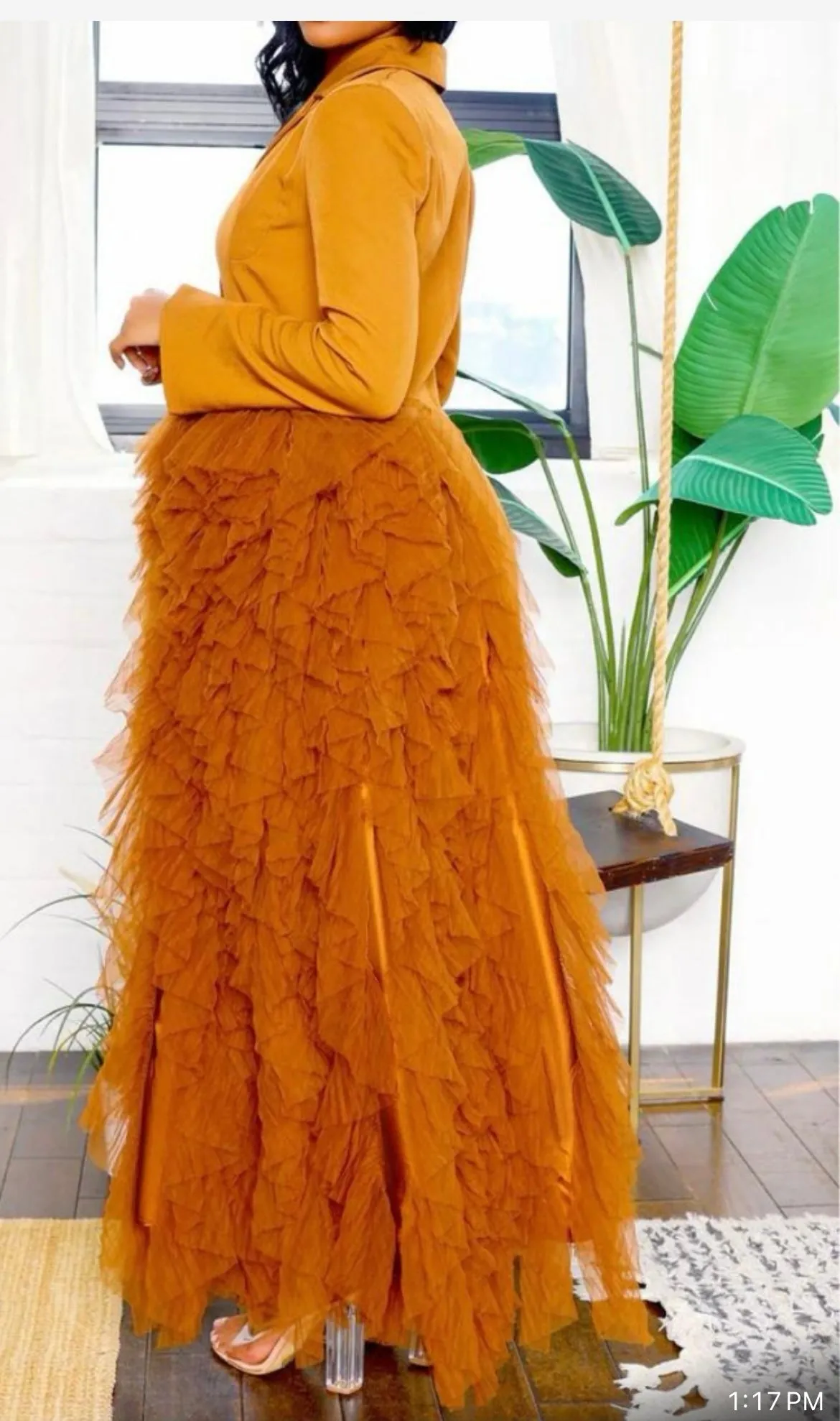 ELEGANT RUST JACKET DRESS