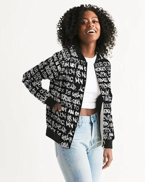 Empowering Graffiti Women's Bomber Jacket