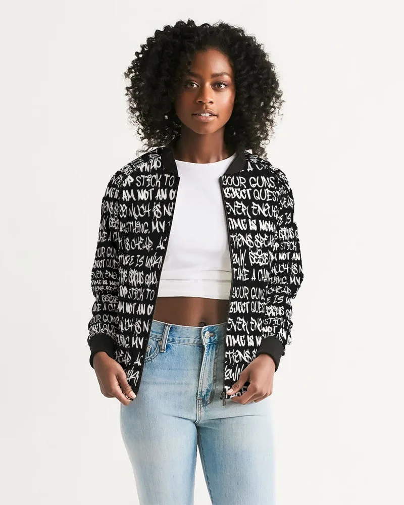 Empowering Graffiti Women's Bomber Jacket