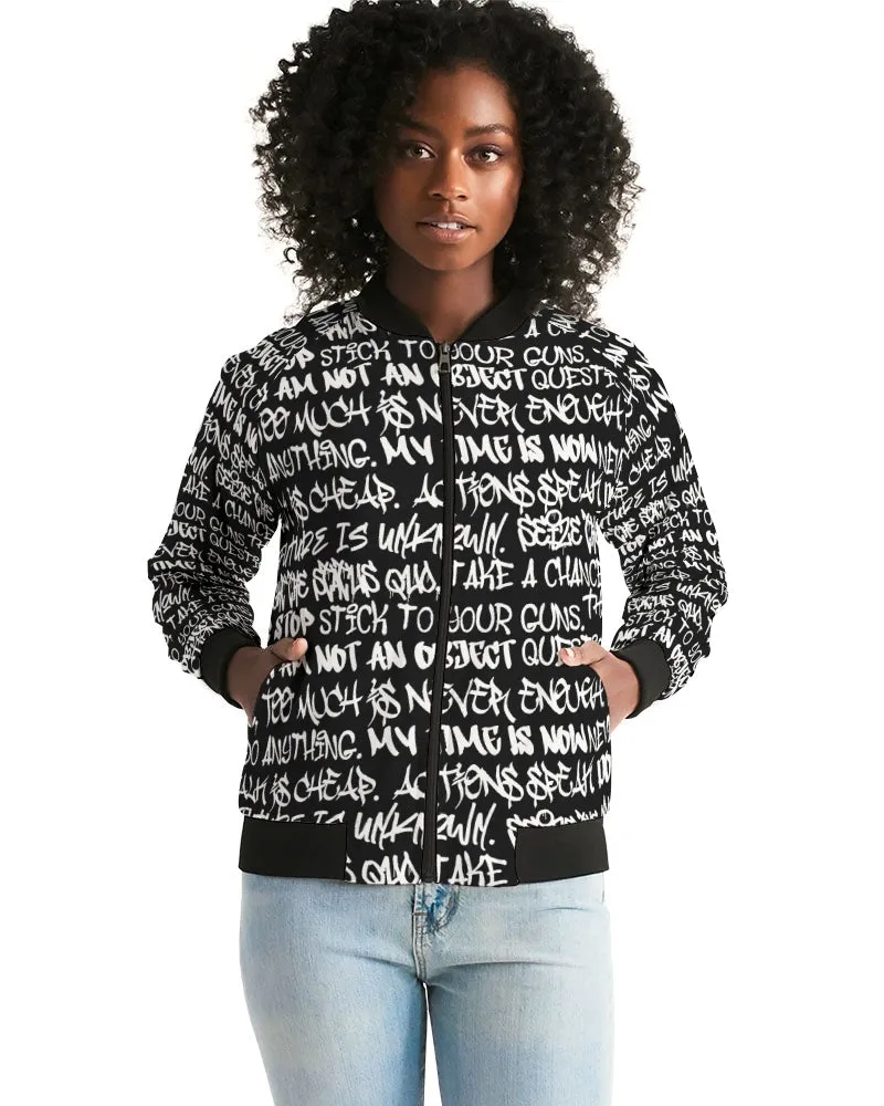 Empowering Graffiti Women's Bomber Jacket