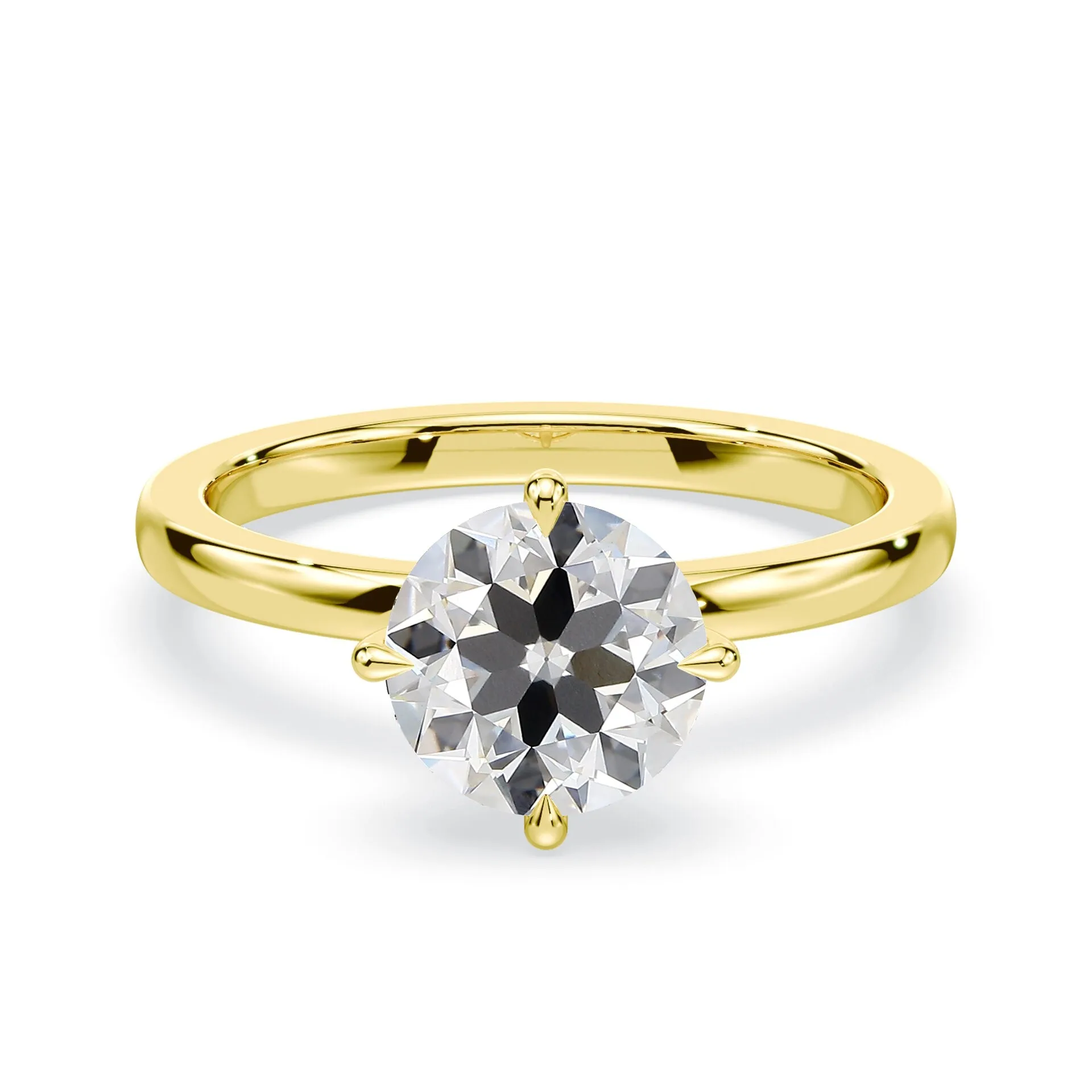 Euro Cut Compass Prong Ring