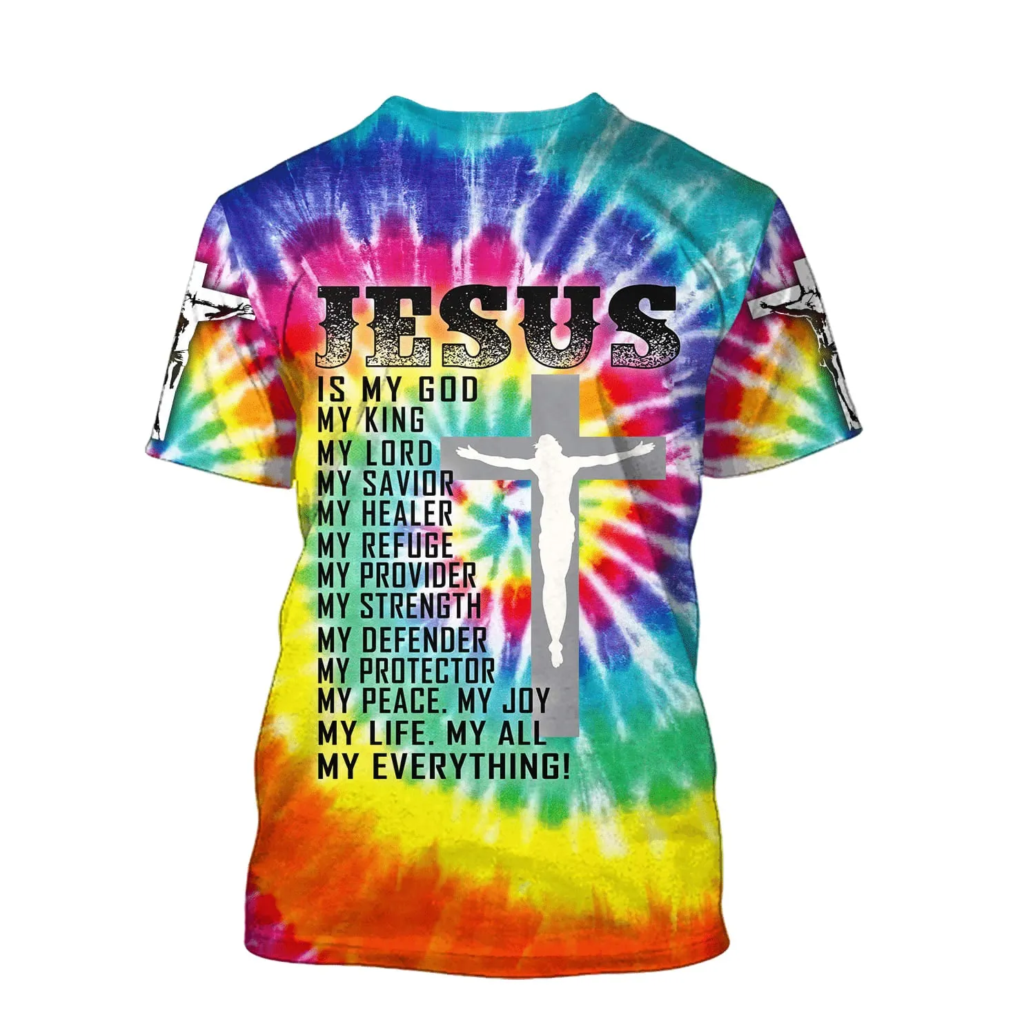 Faith Over Fear Jesus Colorful Shirts - Christian 3d Shirts For Men Women