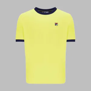 FILA Marconi Essential Ringer T Shirt Limelight/Navy