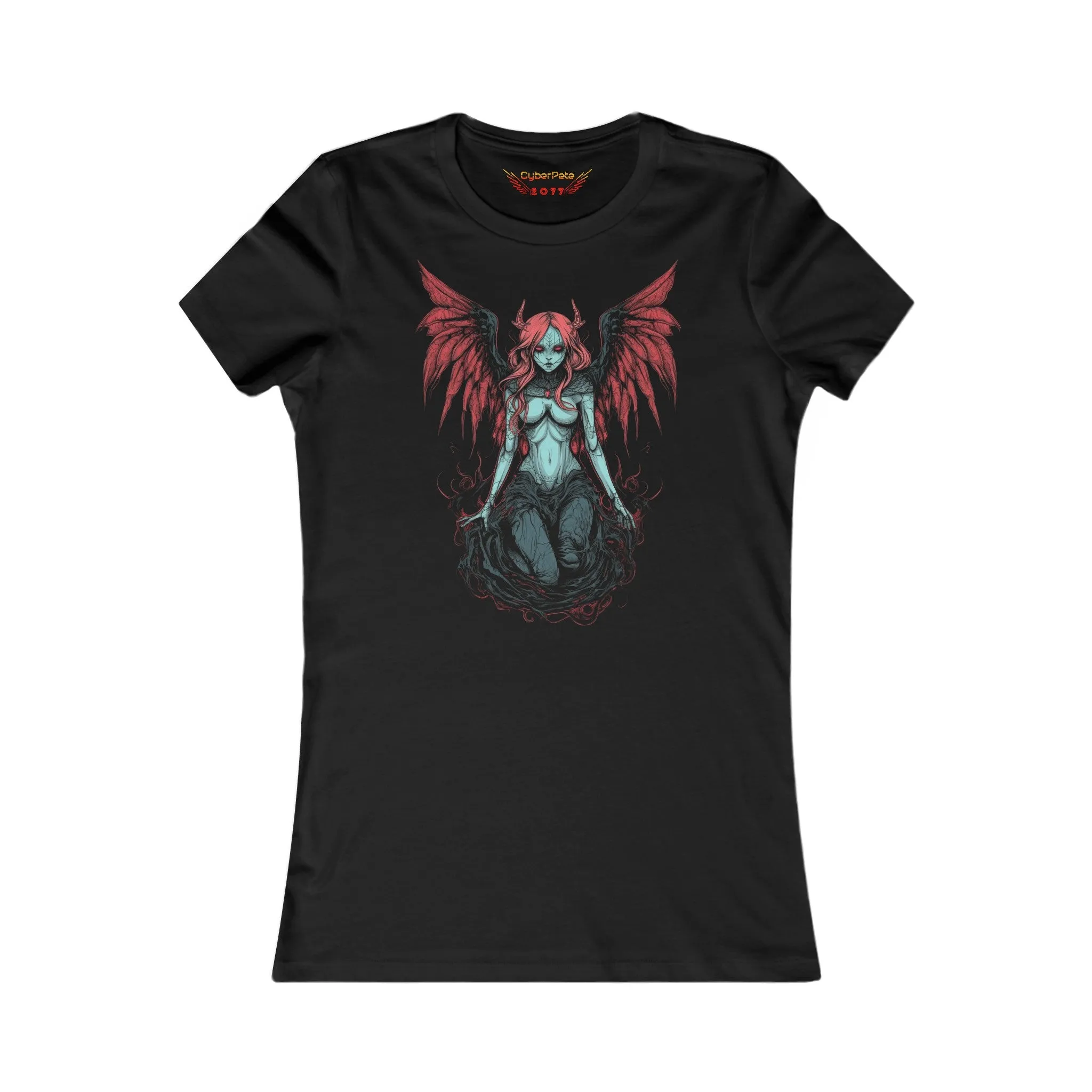 Geflügelter Dämon T-Shirt | Fantasy T-Shirt für Frauen