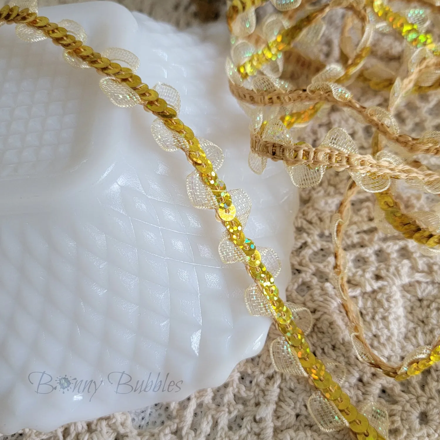 Gold Sequin Trim, ric rac