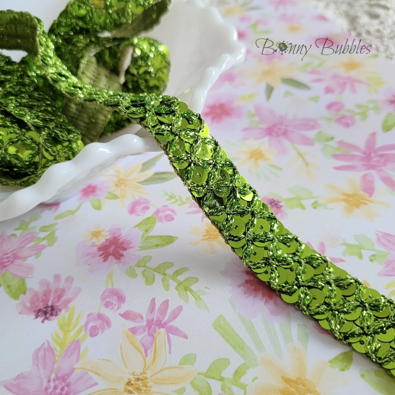 Green Sequin Trim