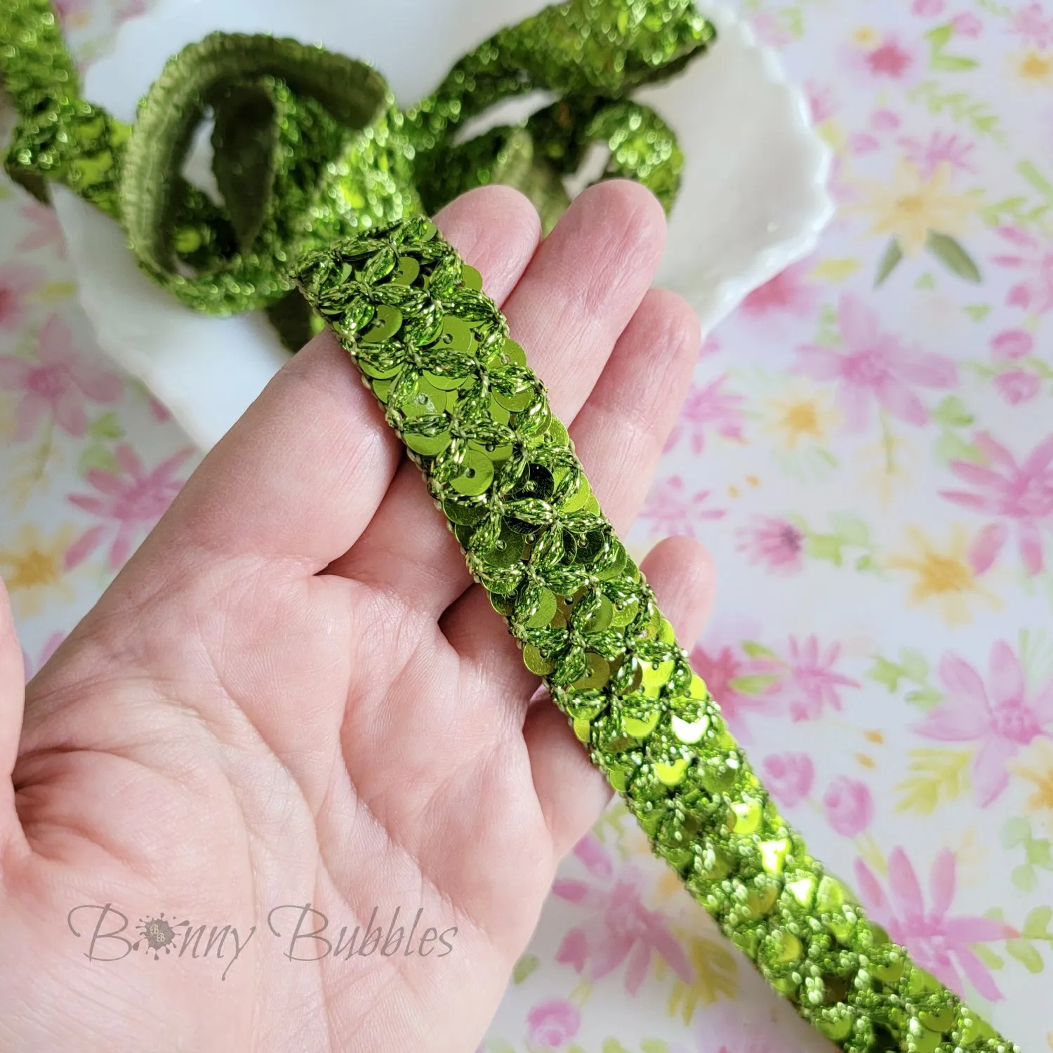 Green Sequin Trim