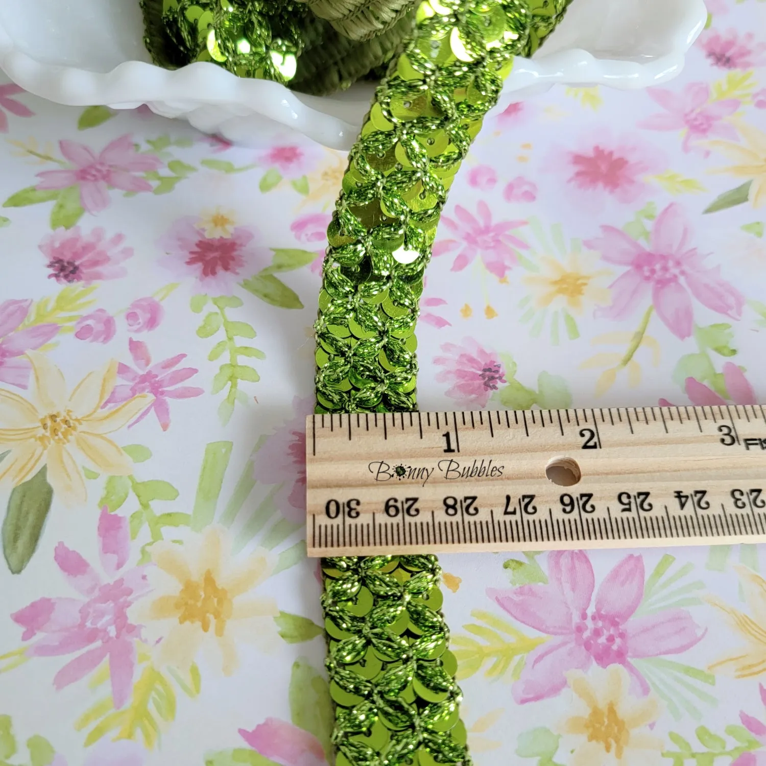 Green Sequin Trim