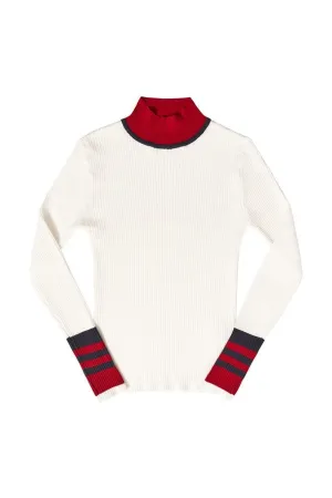 GREENICH Color Block Knit Turtle Neck_Ivory