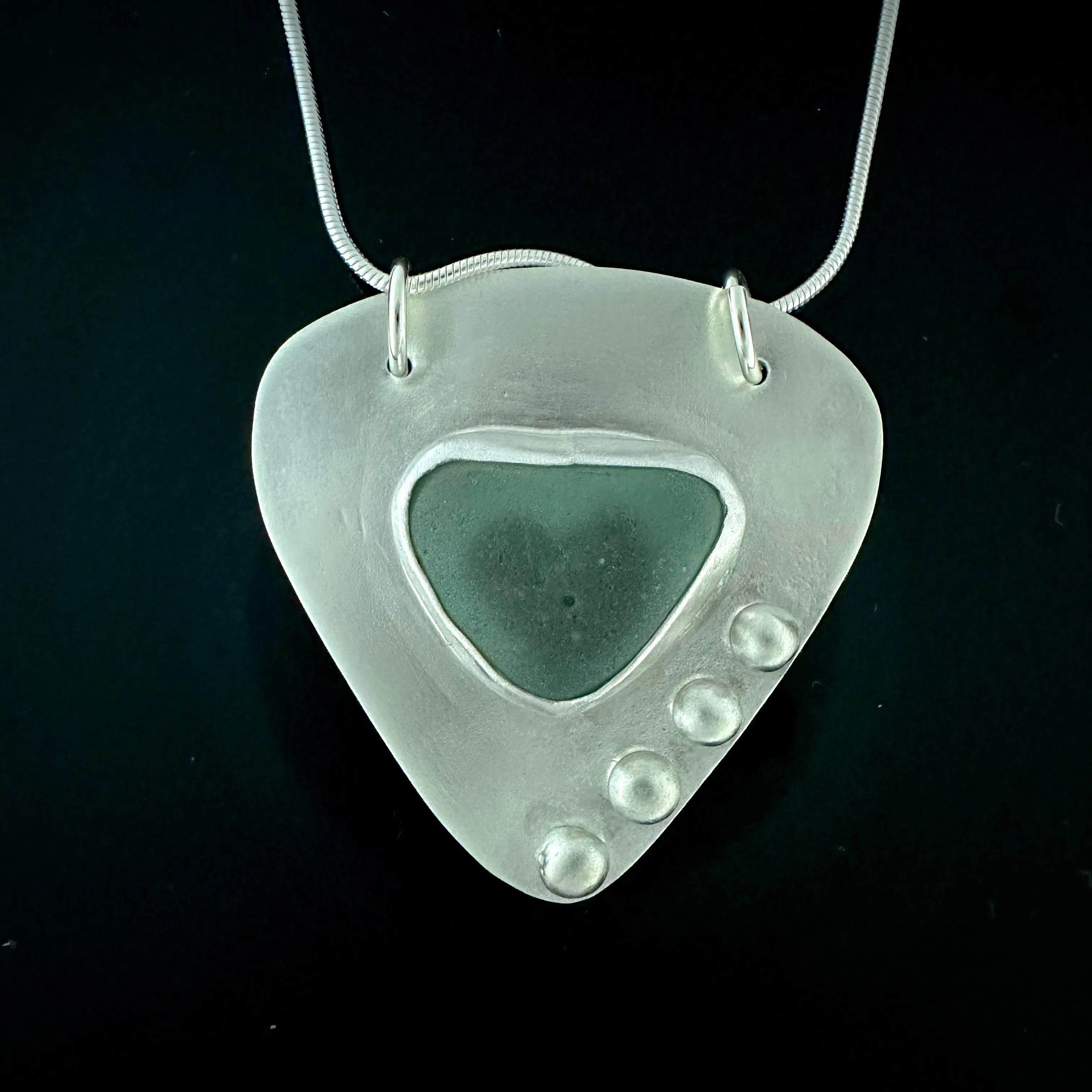 Guitar Pick Seaglass Pendant